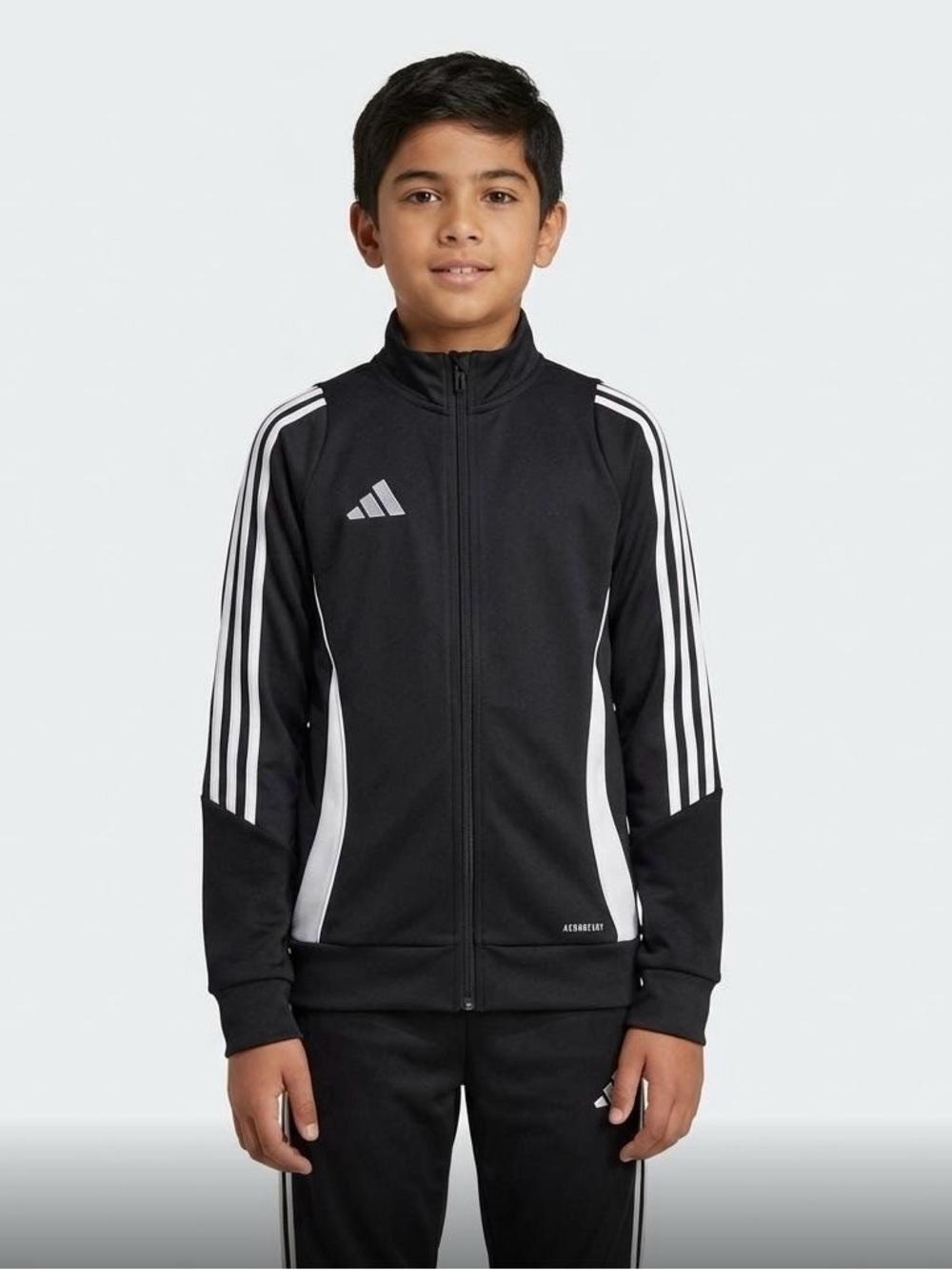 adidas Black and White Boys Track Jacket XS